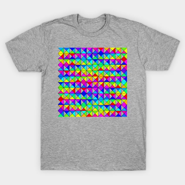 Colorful Diamond Square Quarter Transparent T-Shirt by XTUnknown